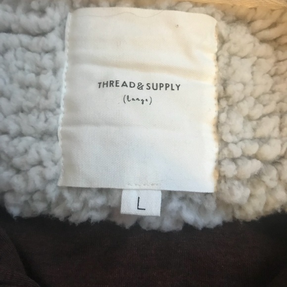 Thread & Supply Purple Sherpa Pullover - Picture 3 of 4